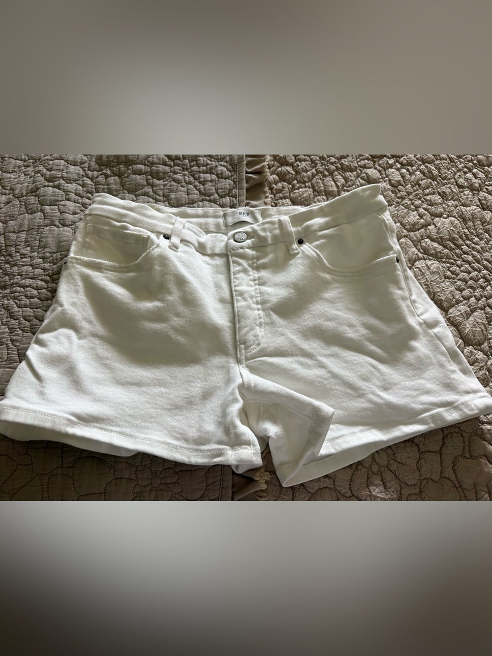 BKE White Denim Jean Shorts